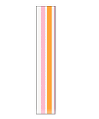 Pink and orange scallop stripes wallpaper