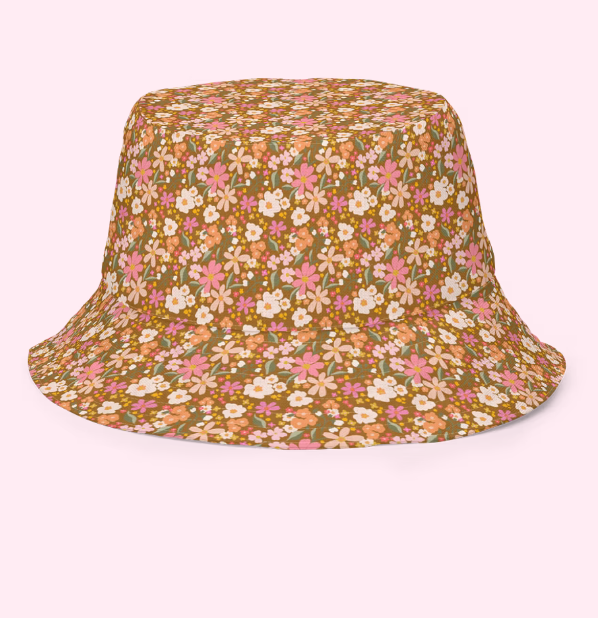 Reversible bucket hat- Small flowers