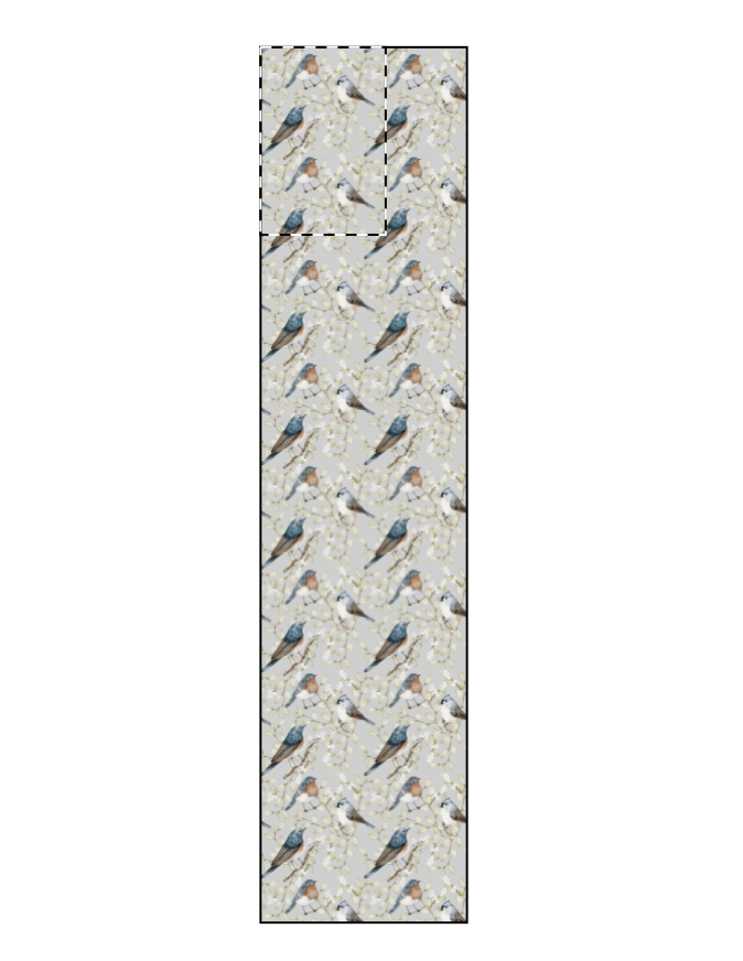 Sample birds and white berries beige