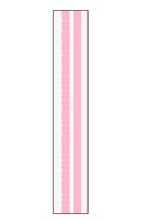 Pink scallop stripes wallpaper