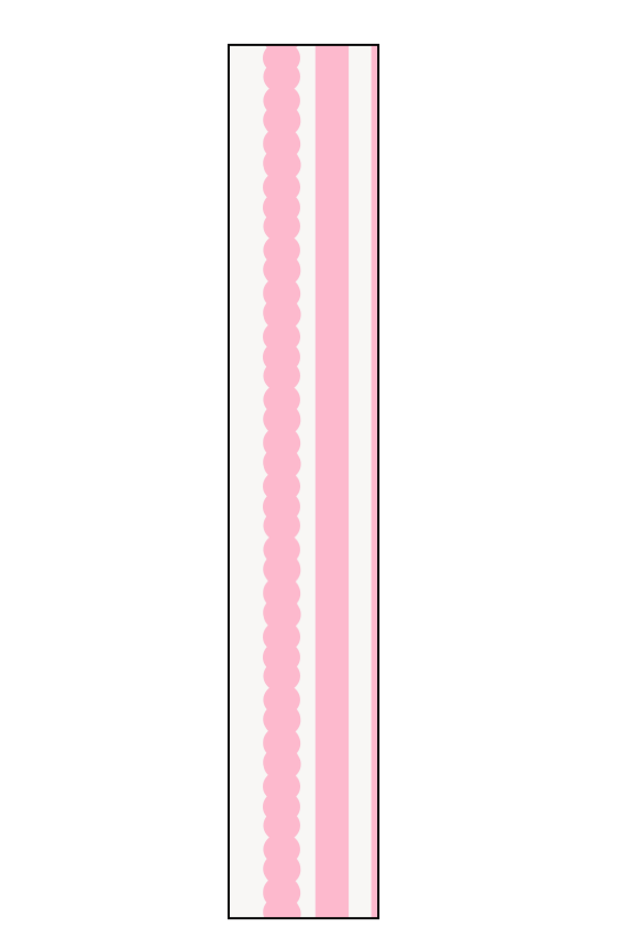 Pink scallop stripes wallpaper
