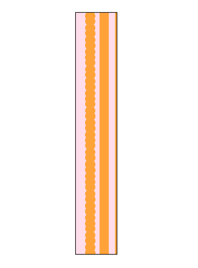 Scallop orange pink background wallpaper