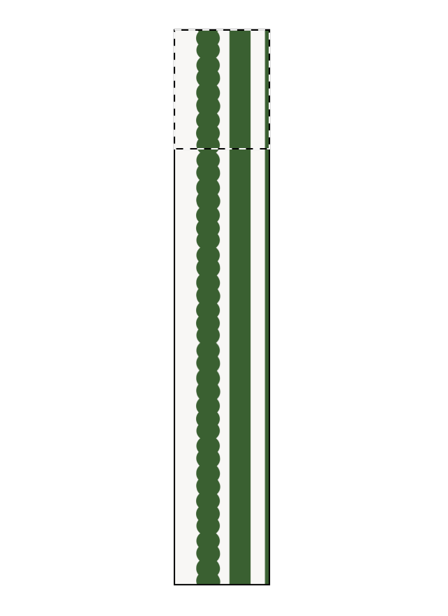 Sample scallop stripes green