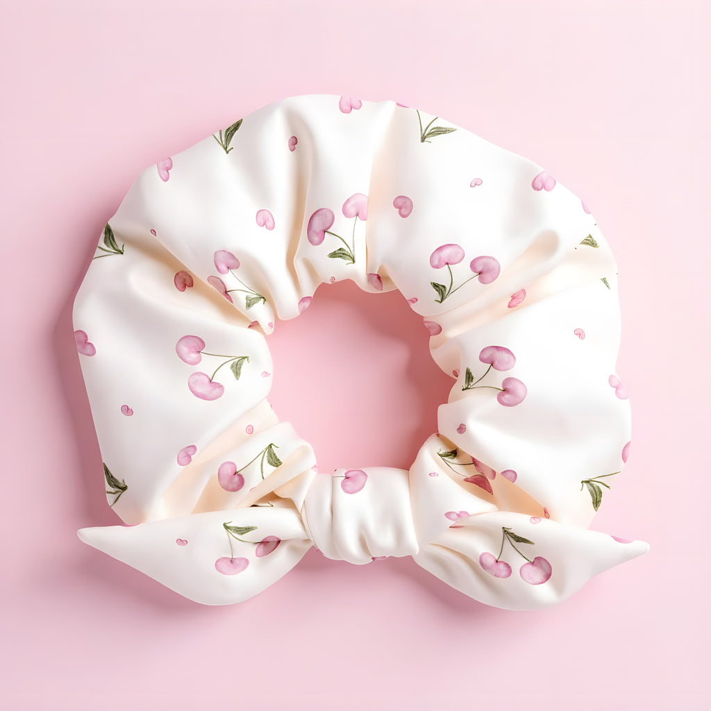 Cherry Recycled Scrunchie