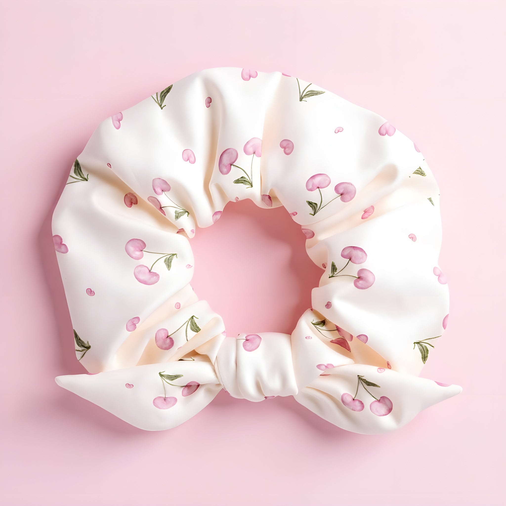 Cherry Recycled Scrunchie