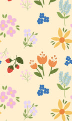 Colorful meadow yellow wallpaper