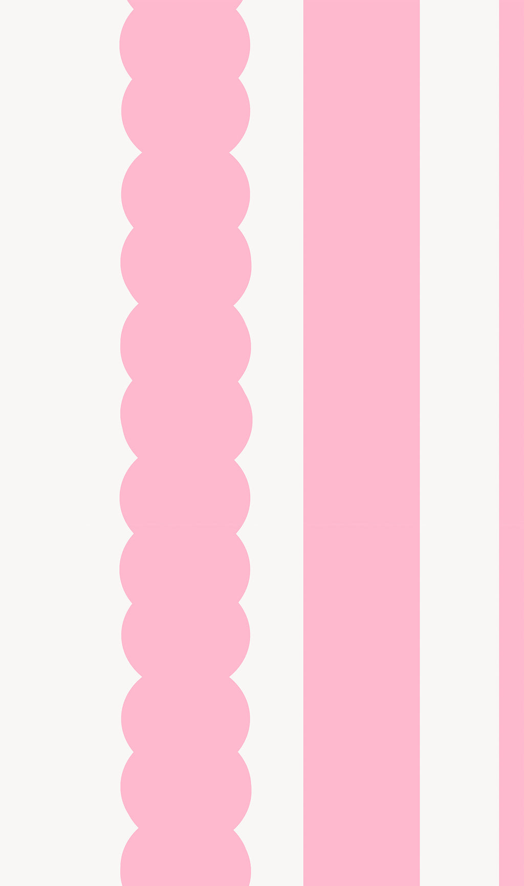 Pink scallop stripes wallpaper